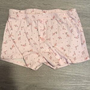 Altar'd State Pink Floral High Waist Shorts